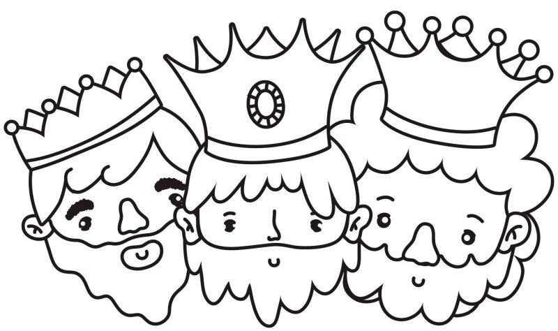 Dibujos de los Reyes Magos para Colorear